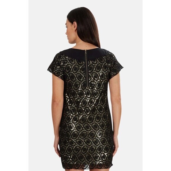3.1 Phillip Lim Womens Gold Black Lace Overlay Dress 6 Mob Wife $875 - Picture 3 of 11